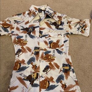 Vintage Men’s Joel California Disco button down shirt